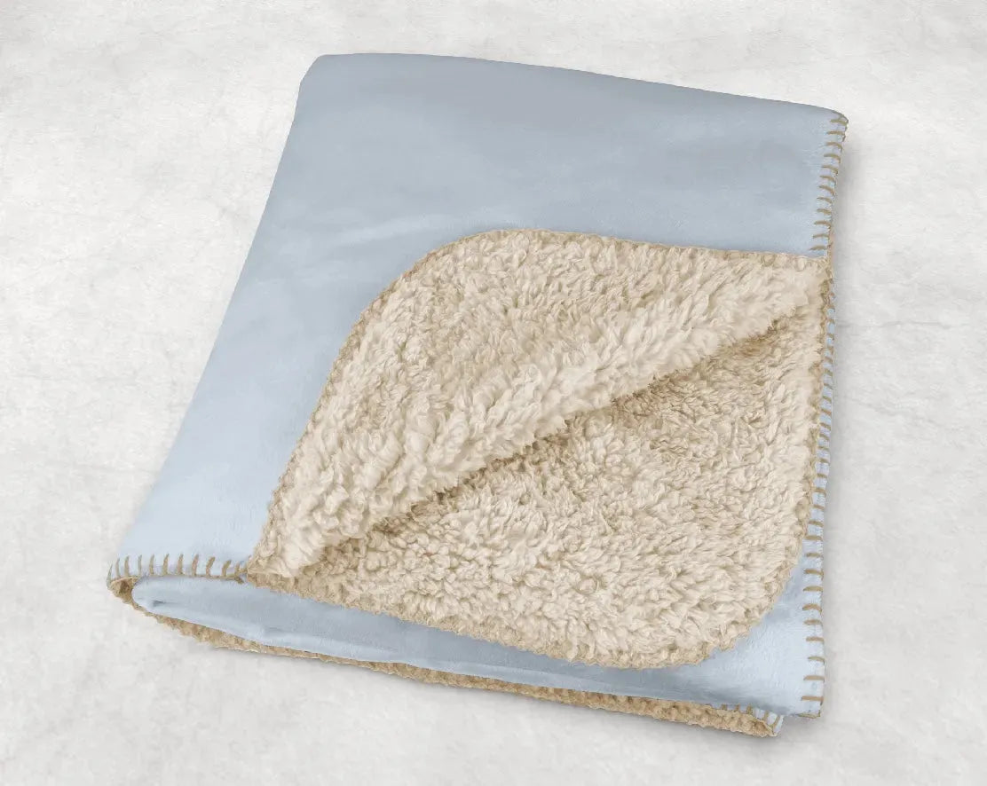 ADPi XL 60x80 Sherpa Throw Blanket - Center Band Throw Blankets