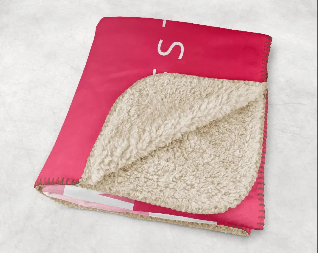 Alpha Omicron Pi XL 60x80 Sherpa Throw Blanket - Gradient Throw Blankets