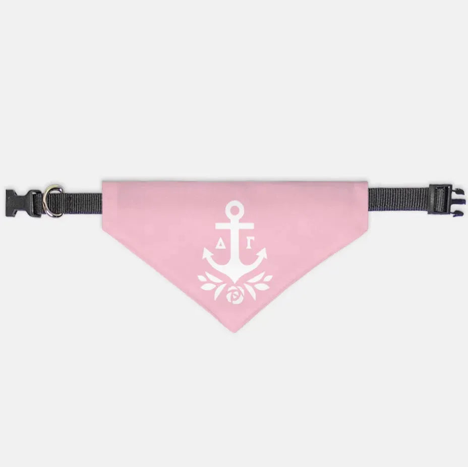 Delta Gamma Pet Bandana - Brandmark Pink Medium Pet Bandanas