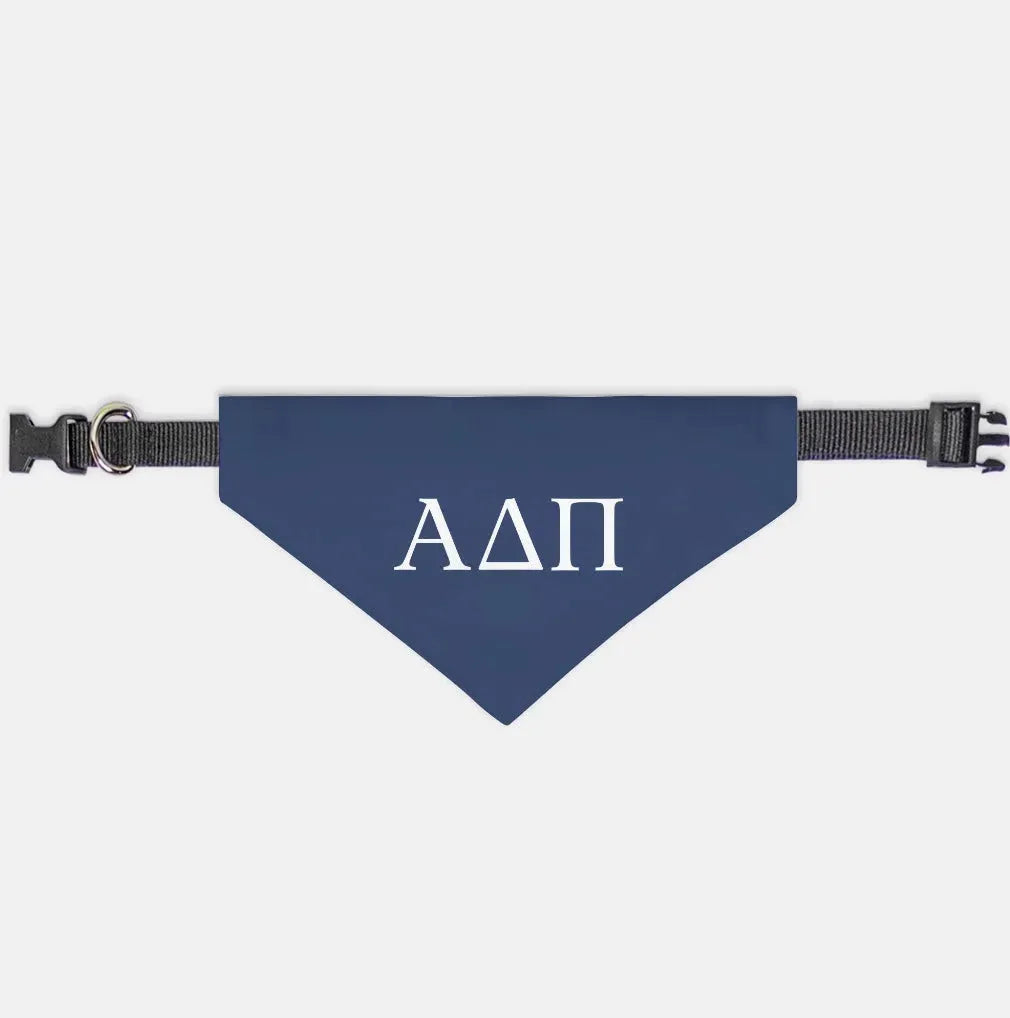 Alpha Delta Pi Pet Bandana - Greek Letters Midnight Small Pet Bandanas