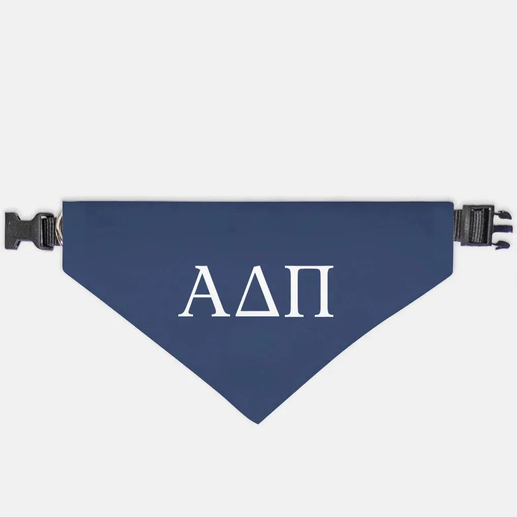 Alpha Delta Pi Pet Bandana - Greek Letters Midnight Medium Pet Bandanas
