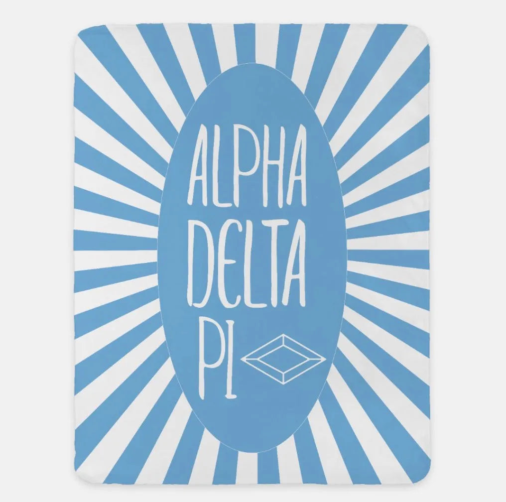 Alpha Delta Pi XL 60x80 Blanket - Starburst | Custom ADPi Gifts Decor