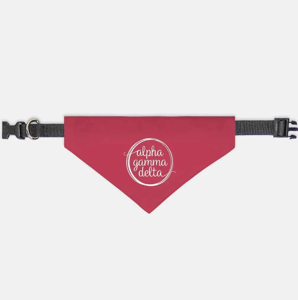 Alpha Gamma Delta Pet Bandana Red Small Pet Bandanas
