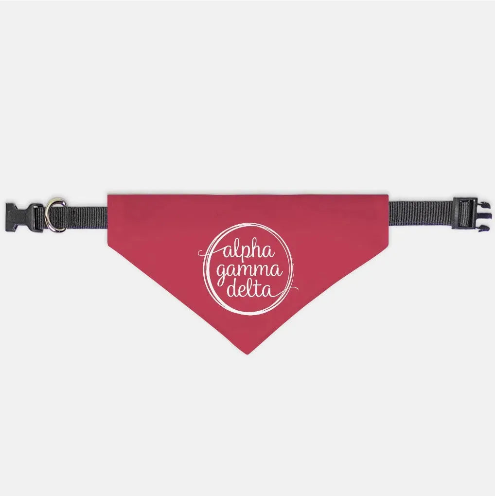 Alpha Gamma Delta Pet Bandana Red Medium Pet Bandanas