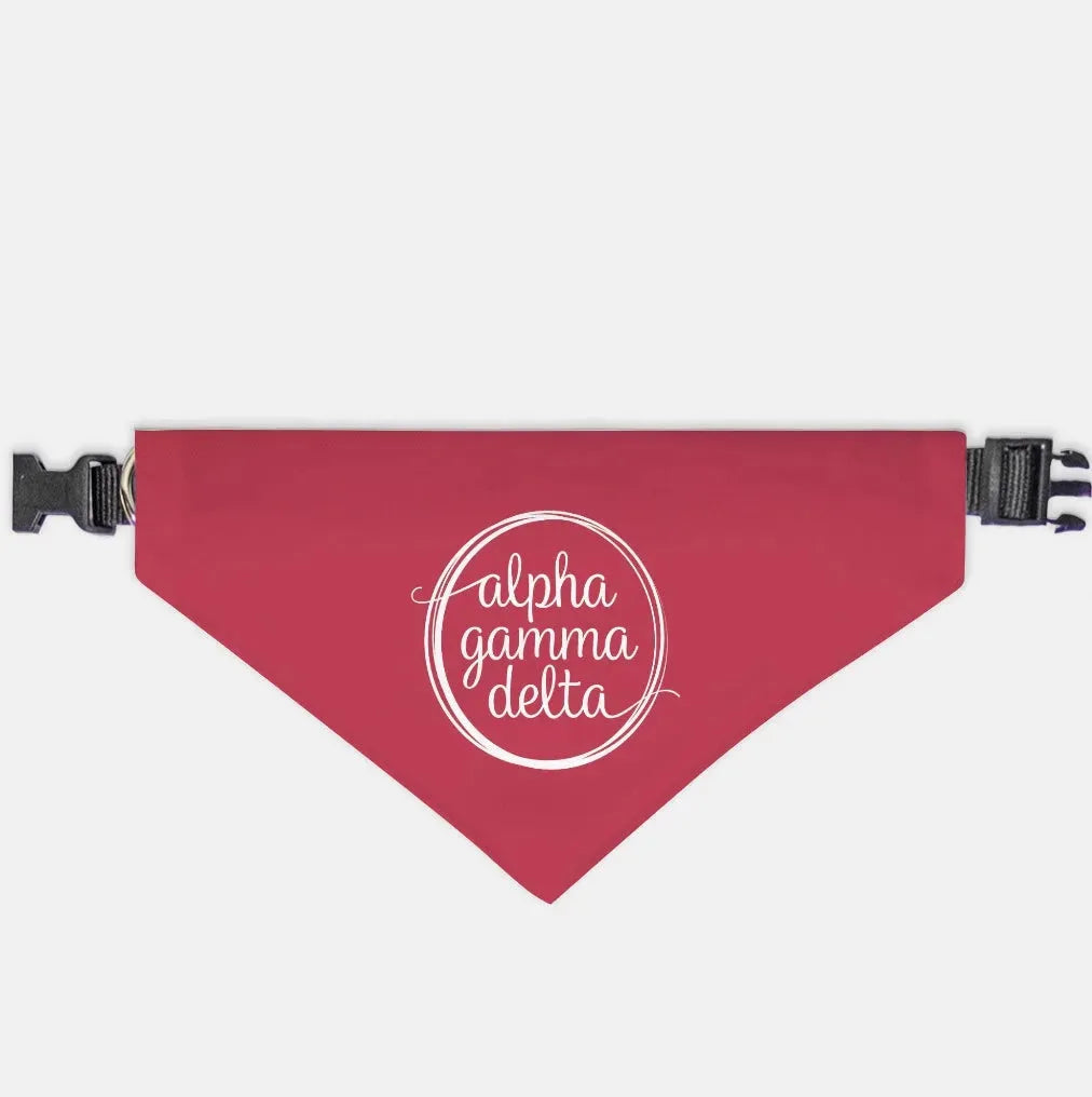 Alpha Gamma Delta Pet Bandana Red Large Pet Bandanas