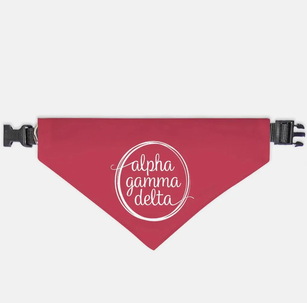 Alpha Gamma Delta Pet Bandana Red XL Pet Bandanas