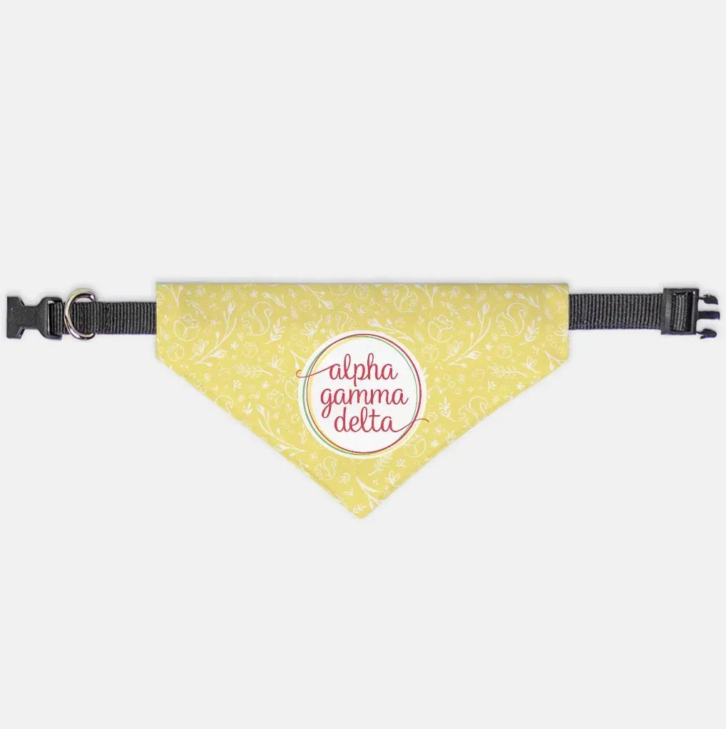 Alpha Gamma Delta Pet Bandana - Buff Combo Pattern Pet Bandanas