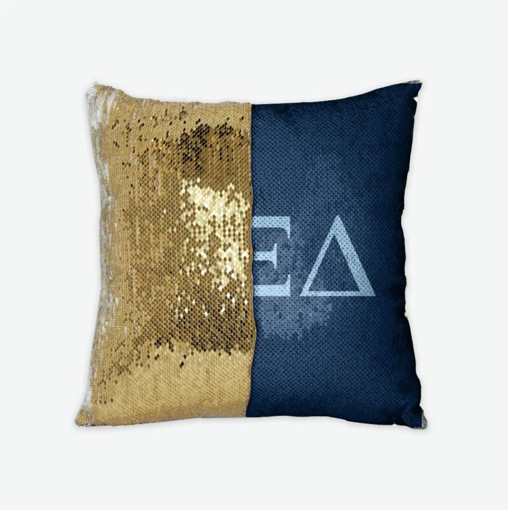 Alpha Xi Delta Sequin Pillow Cover - Greek Letters| Gifts | Dorm Decor