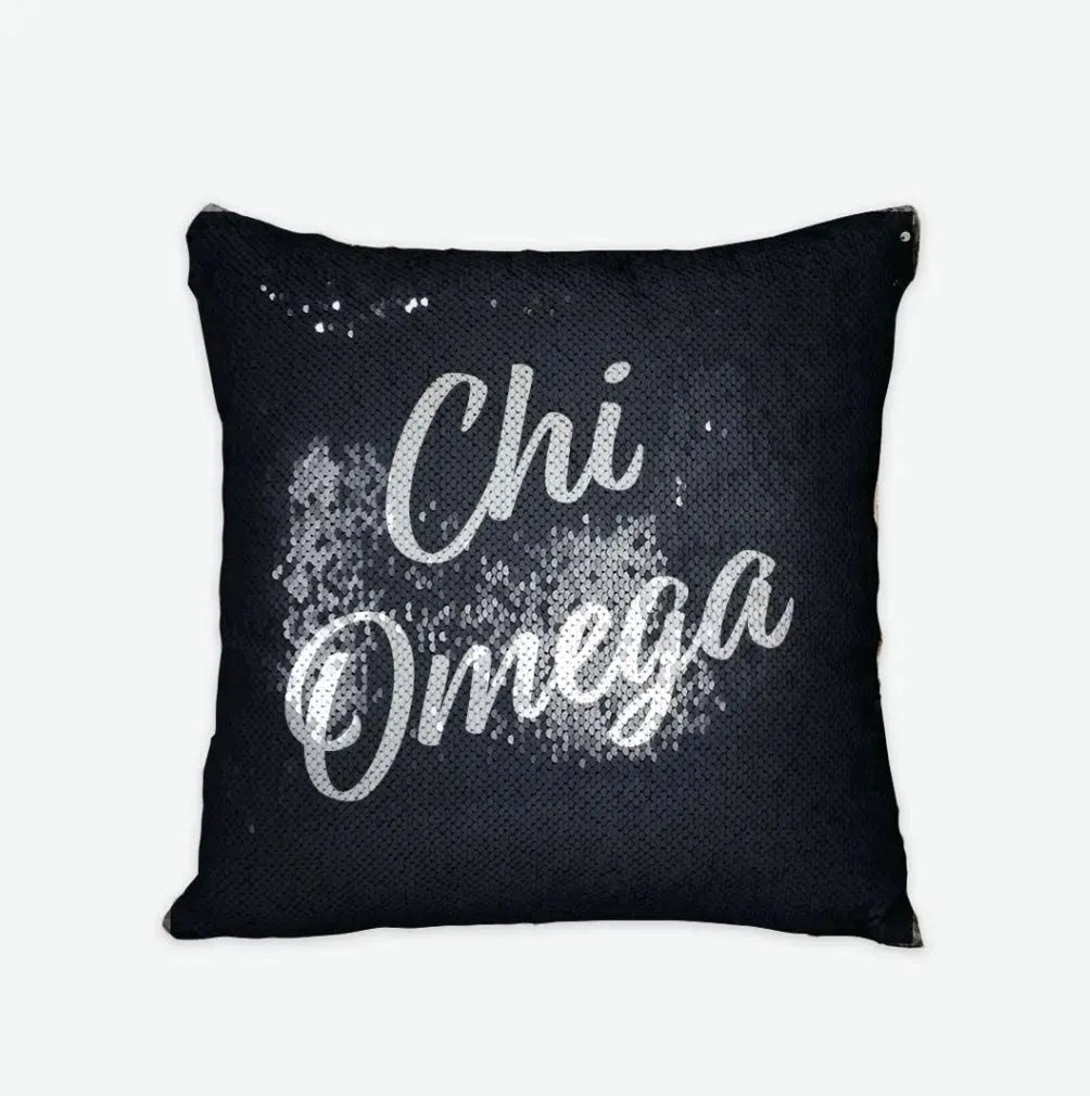 Chi Omega Sequin Pillow Cover Pillow Covers