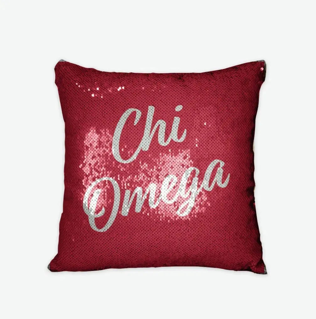 Chi Omega Sequin Pillow Cover Pillow Covers