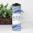 Alpha Xi Delta Thermal Tumbler - Blue Geode - 16 oz. | Custom Gifts