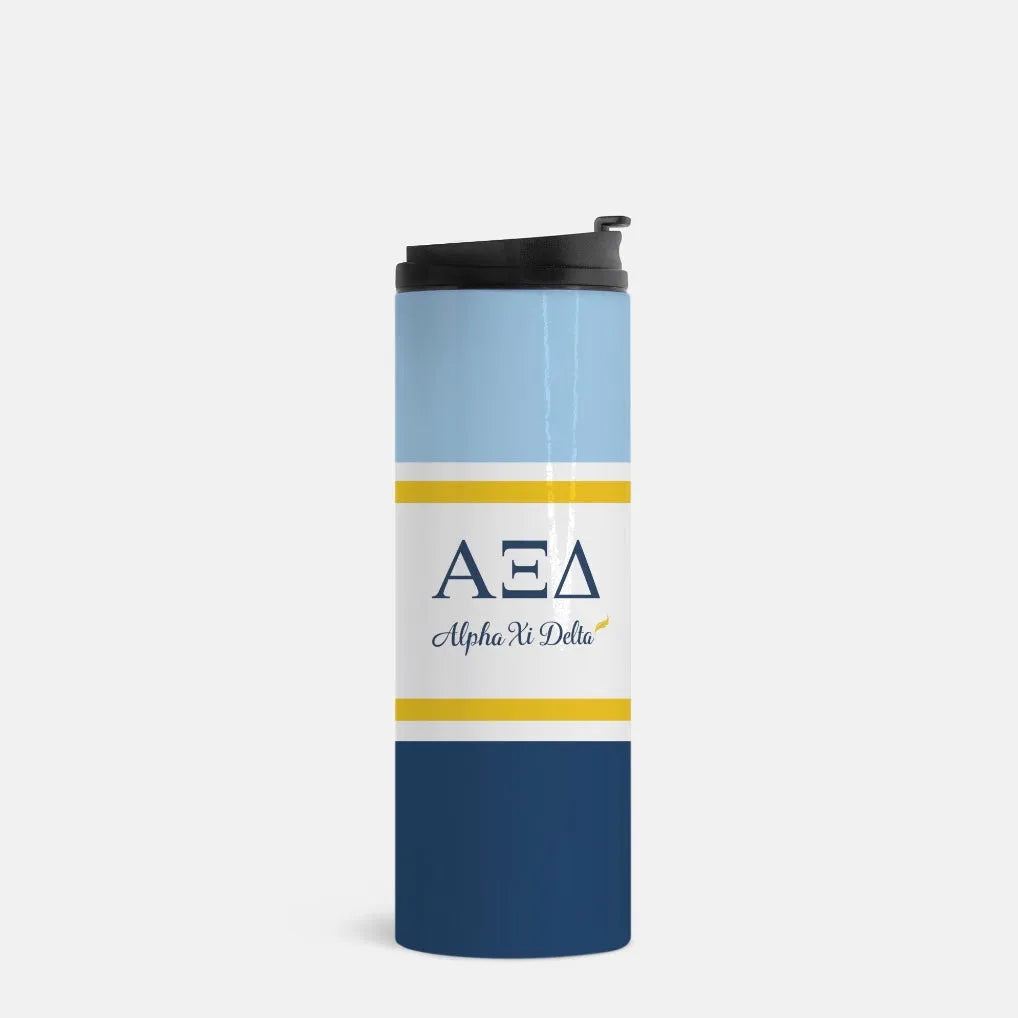 Alpha Xi Delta Thermal Tumbler - Stripes 16 oz. | Official Gift Shop | Custom Merchandise