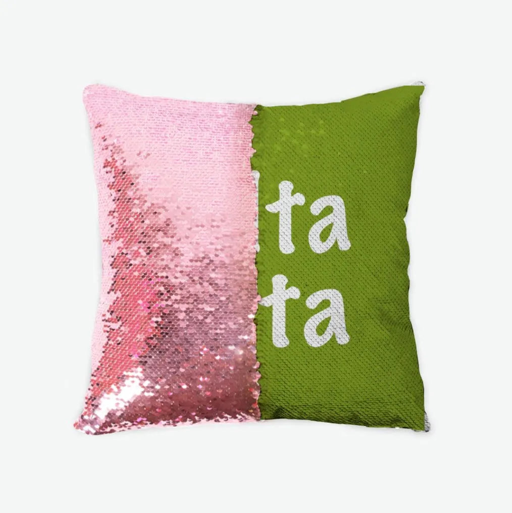 Delta Zeta Sequin Pillow Cover | DZ Big Little Gifts | Dorm Decor