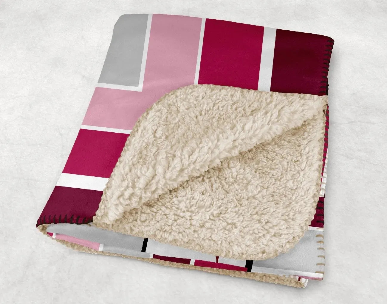 Alpha Phi XL 60x80 Sherpa Throw Blanket - Geo Throw Blankets