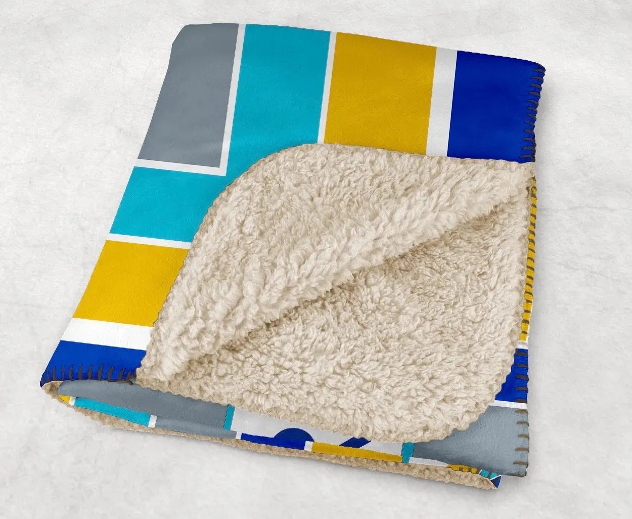 Tri Delta XL 60x80 Geo Sherpa Blanket Throw Blankets