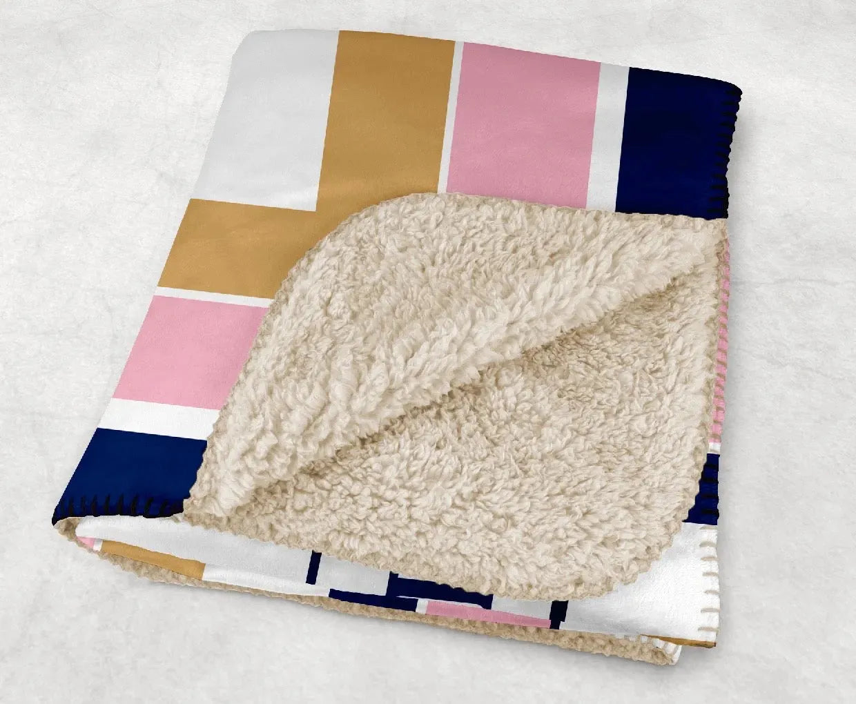 Delta Gamma XL 60x80 Sherpa Throw Blanket - Geo Throw Blankets