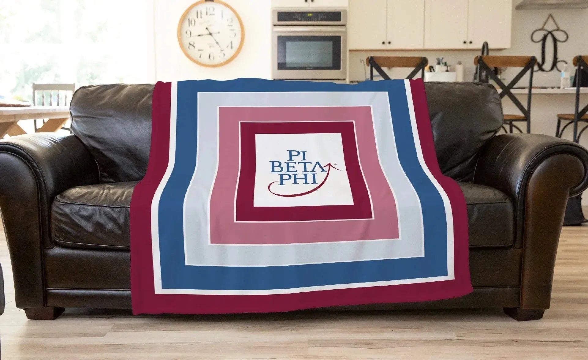 Pi Beta Phi XL 60x80 Sherpa Throw Blanket - Geo Throw Blankets