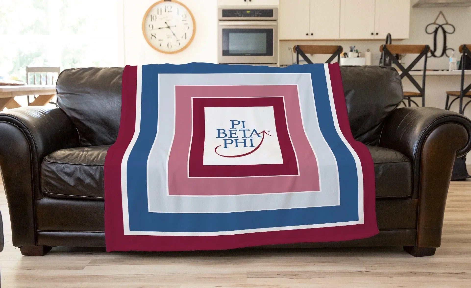 Pi Beta Phi Sherpa Blanket  XL 60x80 - Geo | Pi Phi Gifts & Decor | Festive Fit Home