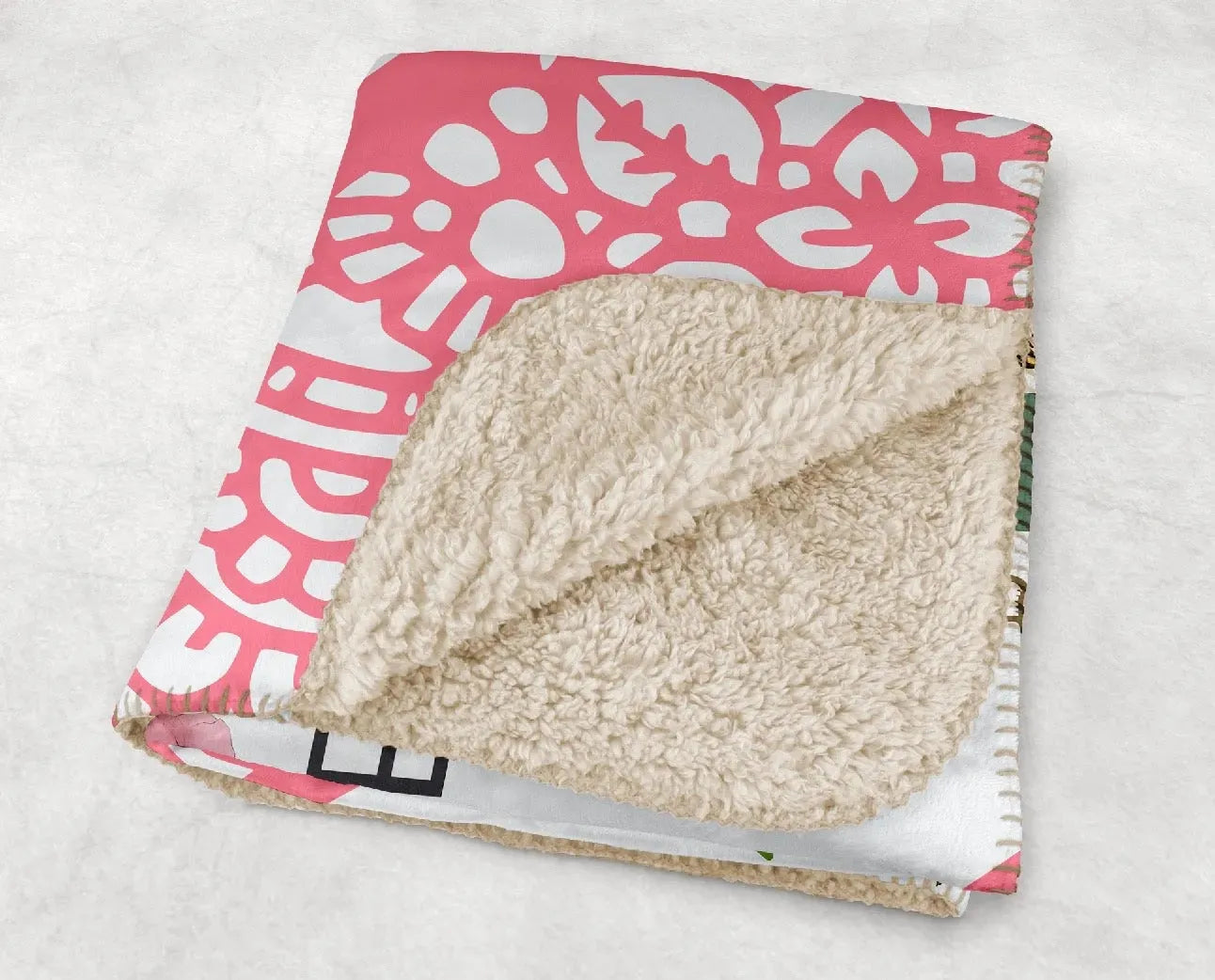 Delta Zeta XL 60x80 Sherpa Throw Blanket - Mandala Heart Throw Blankets