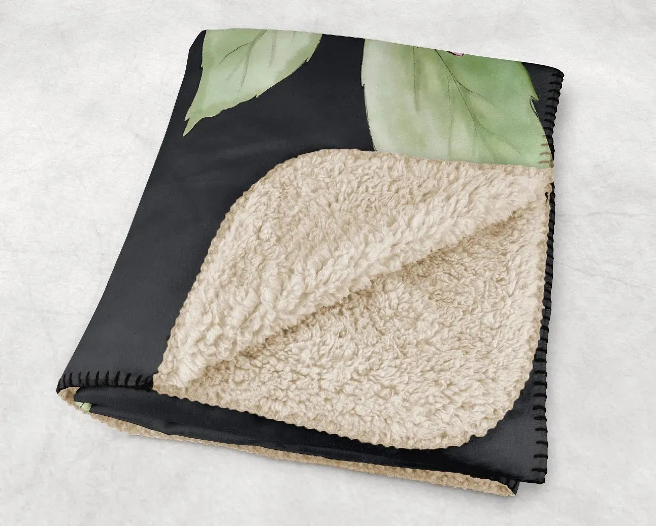 Delta Zeta XL 60x80 Sherpa Throw Blanket - Rose Moon Throw Blankets