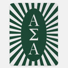 Alpha Sigma Alpha Starburst Blanket 60"x80" | Custom Gifts Dorm Decor | Festive Fit Home