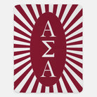 Alpha Sigma Alpha Starburst Blanket 60"x80" | Custom Gifts Dorm Decor | Festive Fit Home