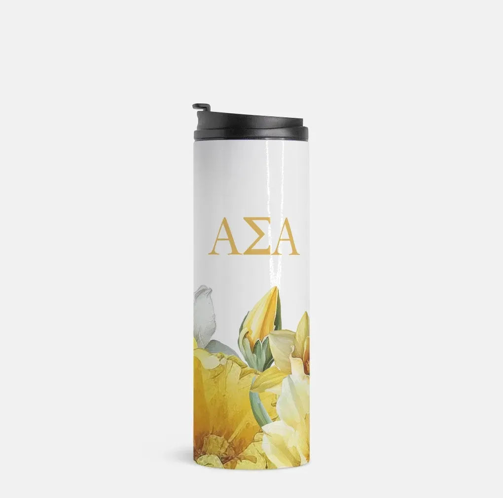 Alpha Sigma Alpha Thermal Tumbler 16 oz. - Narcissus Drinkware