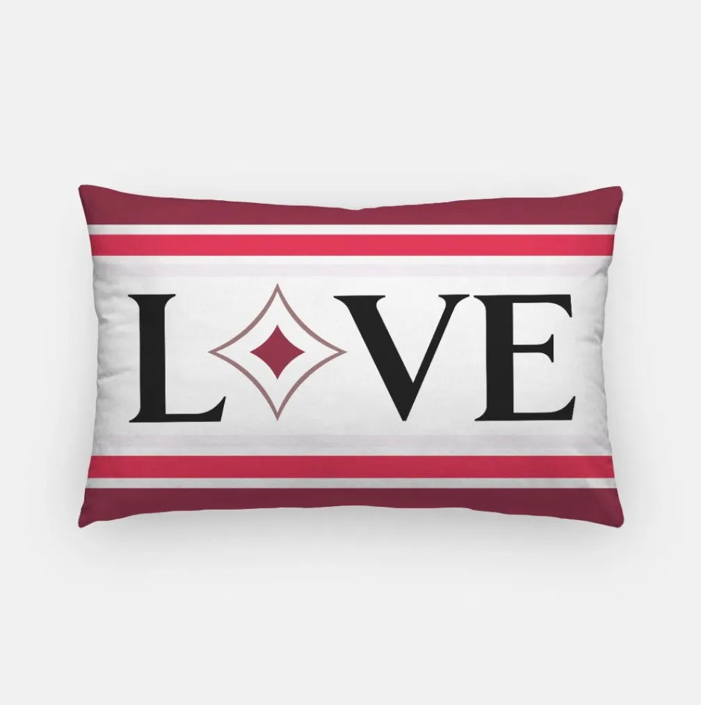 Alpha Sigma Alpha "LOVE" Lumbar Pillow Cover | Official Gifts | Decor | Festive Fit Home