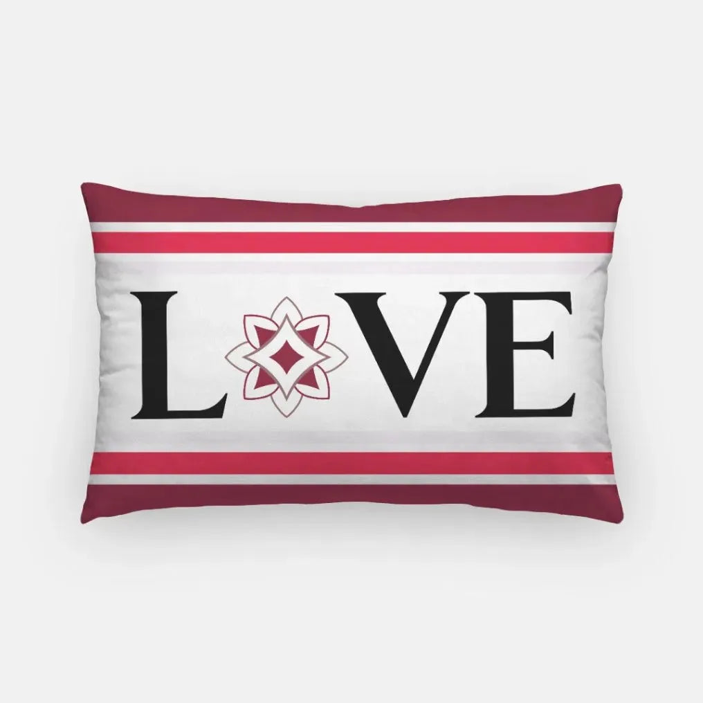 Alpha Sigma Alpha "LOVE" Lumbar Throw Pillow Cover Logomark Pillow Covers