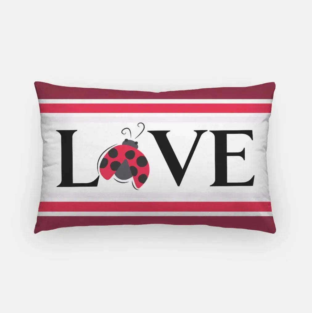 Alpha Sigma Alpha "LOVE" Lumbar Throw Pillow Cover Dot Pillow Covers