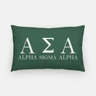 Alpha Sigma Alpha Traditional Lumbar Pillow Cover | Custom Gifts | Festive Fit Home