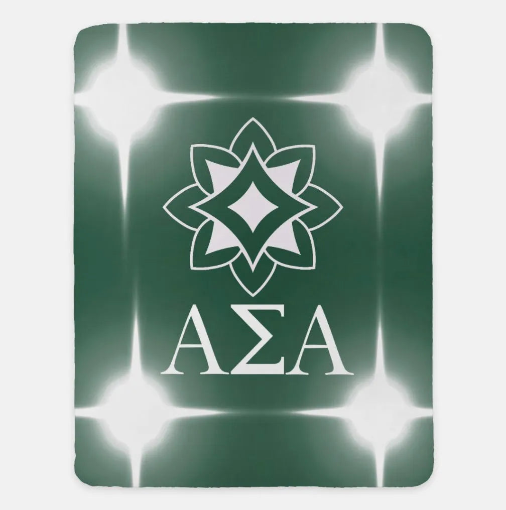 Alpha Sigma Alpha Blanket - Flashing Lights - 60"x80" | Custom Gifts | Festive Fit Home