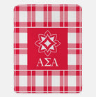 Alpha Sigma Alpha Plaid Sherpa Blanket - 60"x80" | Official Gift Shop