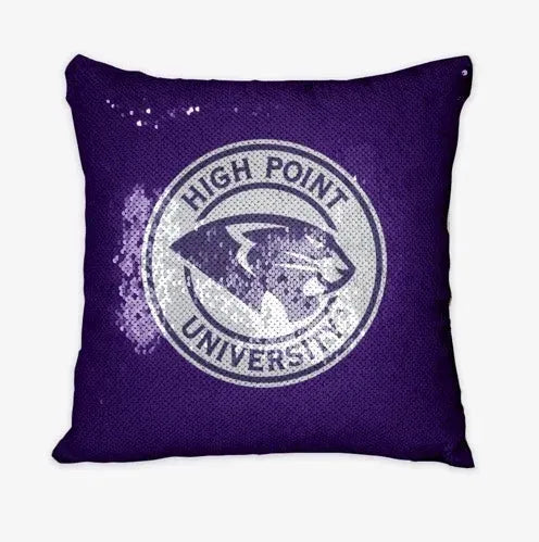 High Point University Sequin Pillow Cover - Panther Seal Pillow Covers
