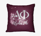 Alpha Phi Sequin Pillow Cover - Bordeaux | APhi Gifts & Dorm Decor