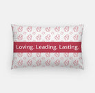 Alpha Gam Lumbar Throw Pillow Cover - Loving. Leading. Lasting. | AGD Combo Squirrel Rose