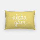 Alpha Gam Lumbar Pillow Cover | AGD Gifts  Decor | Campus Greek Fit