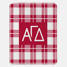 Alpha Gamma Delta XL 60x80 Plaid Sherpa Throw Blanket  | AGD Gifts & Decor