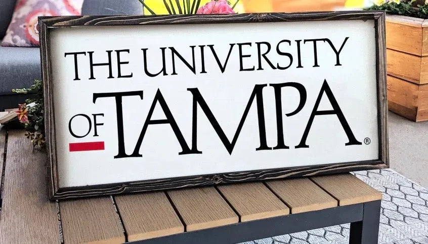 University of Tampa Traditional Wood Sign- 12"x24" Wall Art & Signs