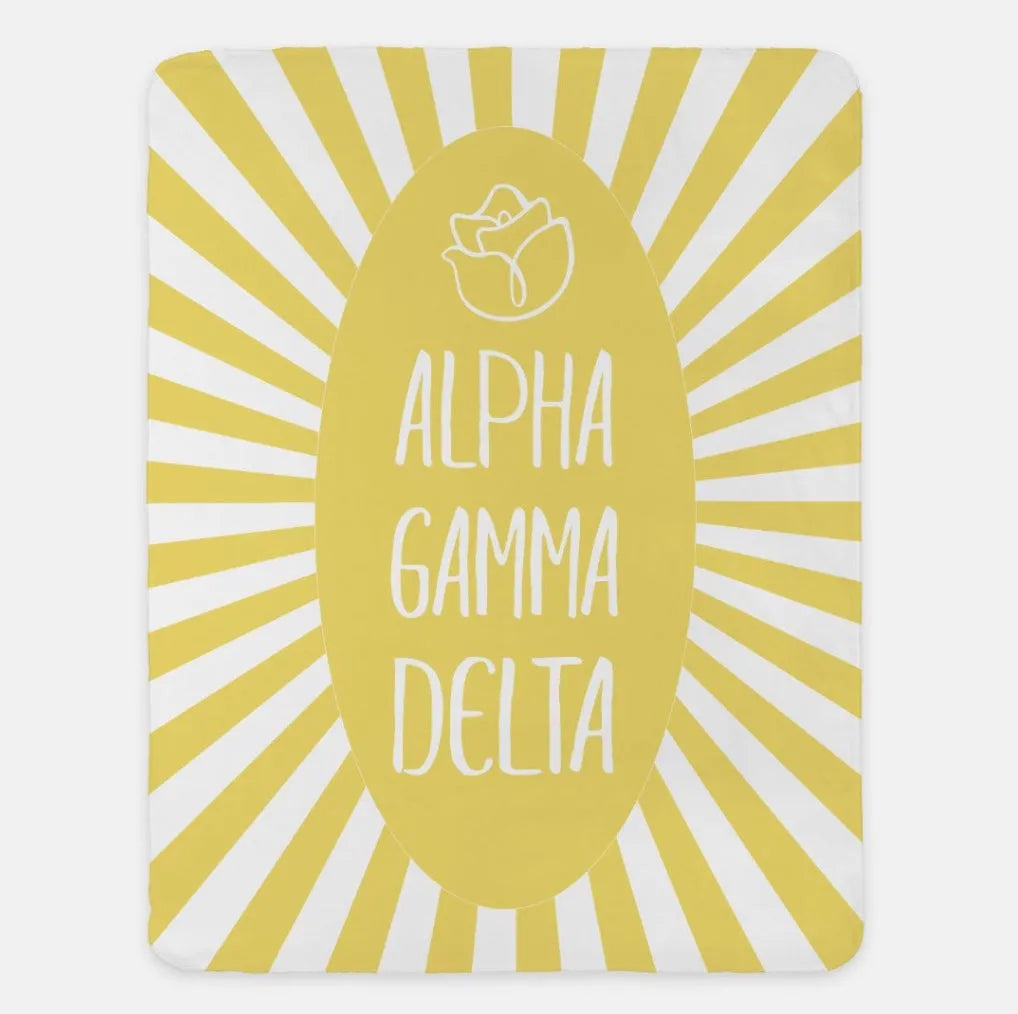 Alpha Gamma Delta XL 60x80 Starburst Blanket | Custom Gifts & Decor