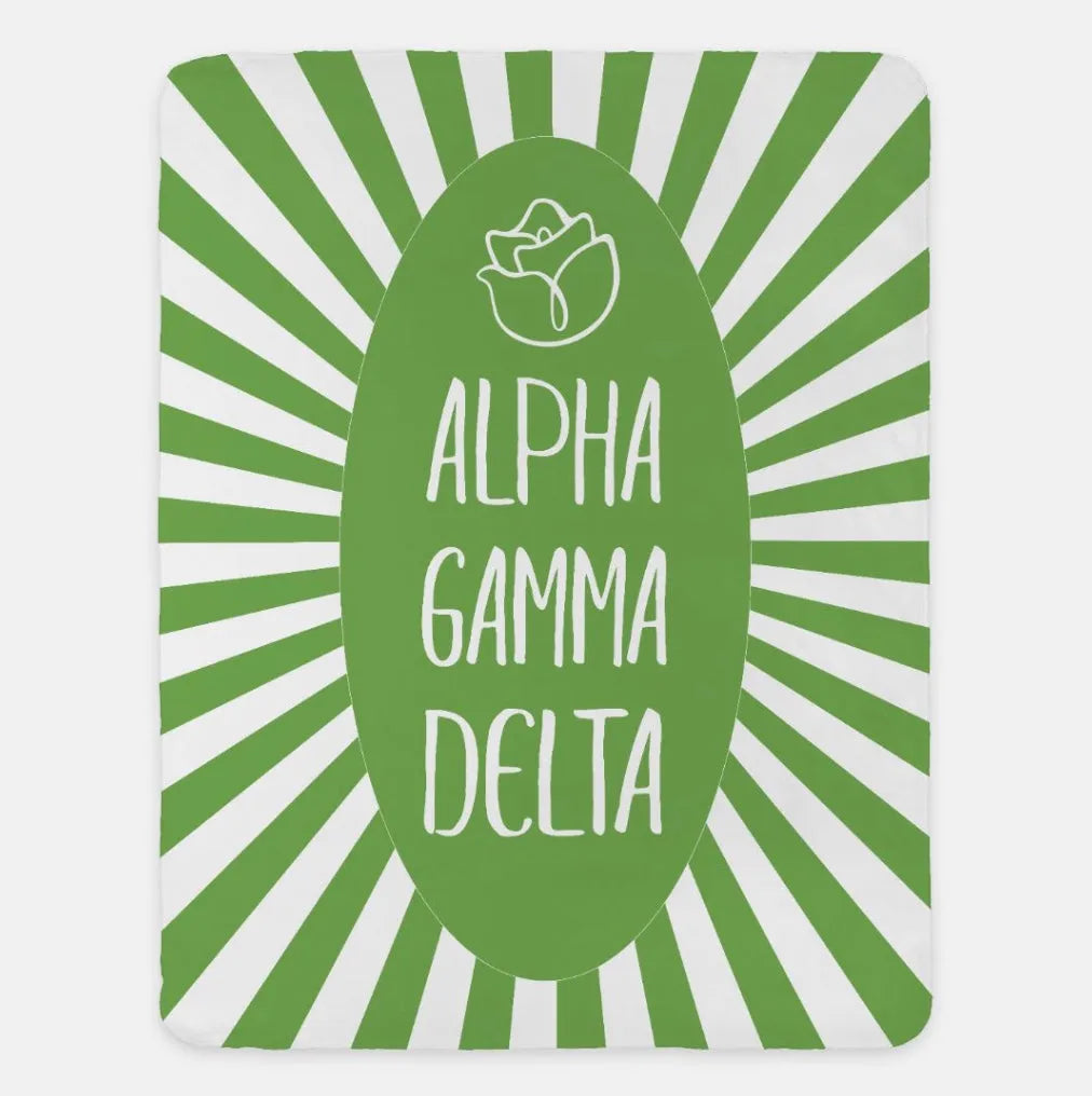 Alpha Gamma Delta XL 60x80 Starburst Blanket | Custom Gifts & Decor