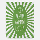 Alpha Gamma Delta XL 60x80 Starburst Blanket | Custom Gifts & Decor