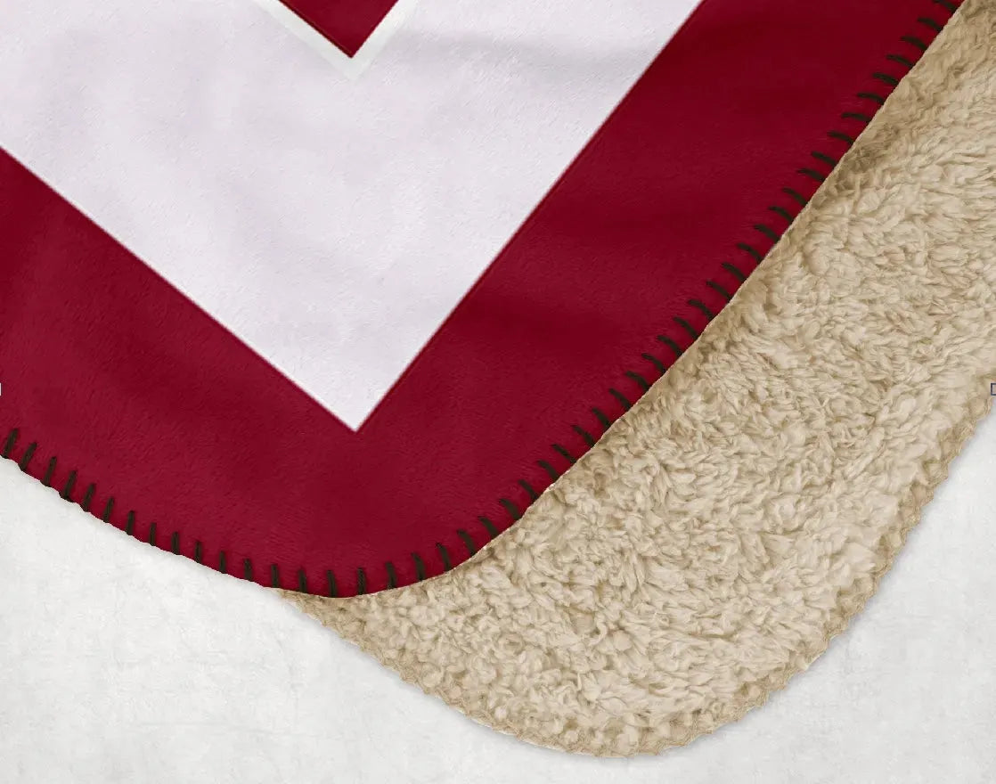 Alpha Sigma Alpha XL 60x80 Sherpa Throw Blanket - Geo Throw Blankets