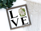 Kappa Delta Wood Framed Sign 12x12  - "LOVE" Crest | Kaydee Decor