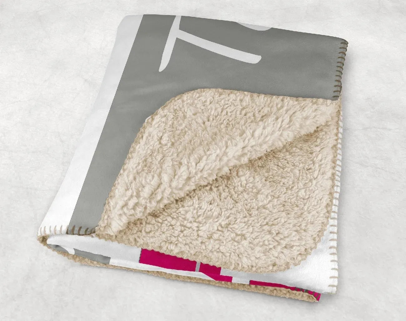 Zeta Tau Alpha XL 60x80 Sherpa Blanket - Stripes Throw Blankets