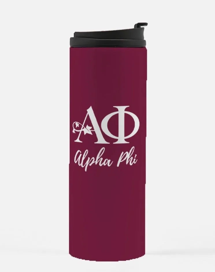 Alpha Phi Traditional Tumbler 16 oz. | APhi Water Bottle | Travel Mug