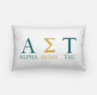 Alpha Sigma Tau Lumbar Pillow Cover - Greek Letters | Custom Gifts | Official Merchandise