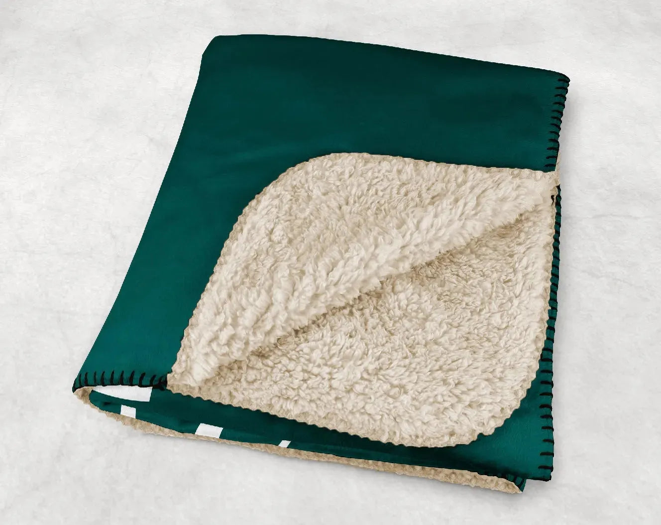 Alpha Sigma Tau XL 60x80 Sherpa Throw Blanket - Large Logo Throw Blankets