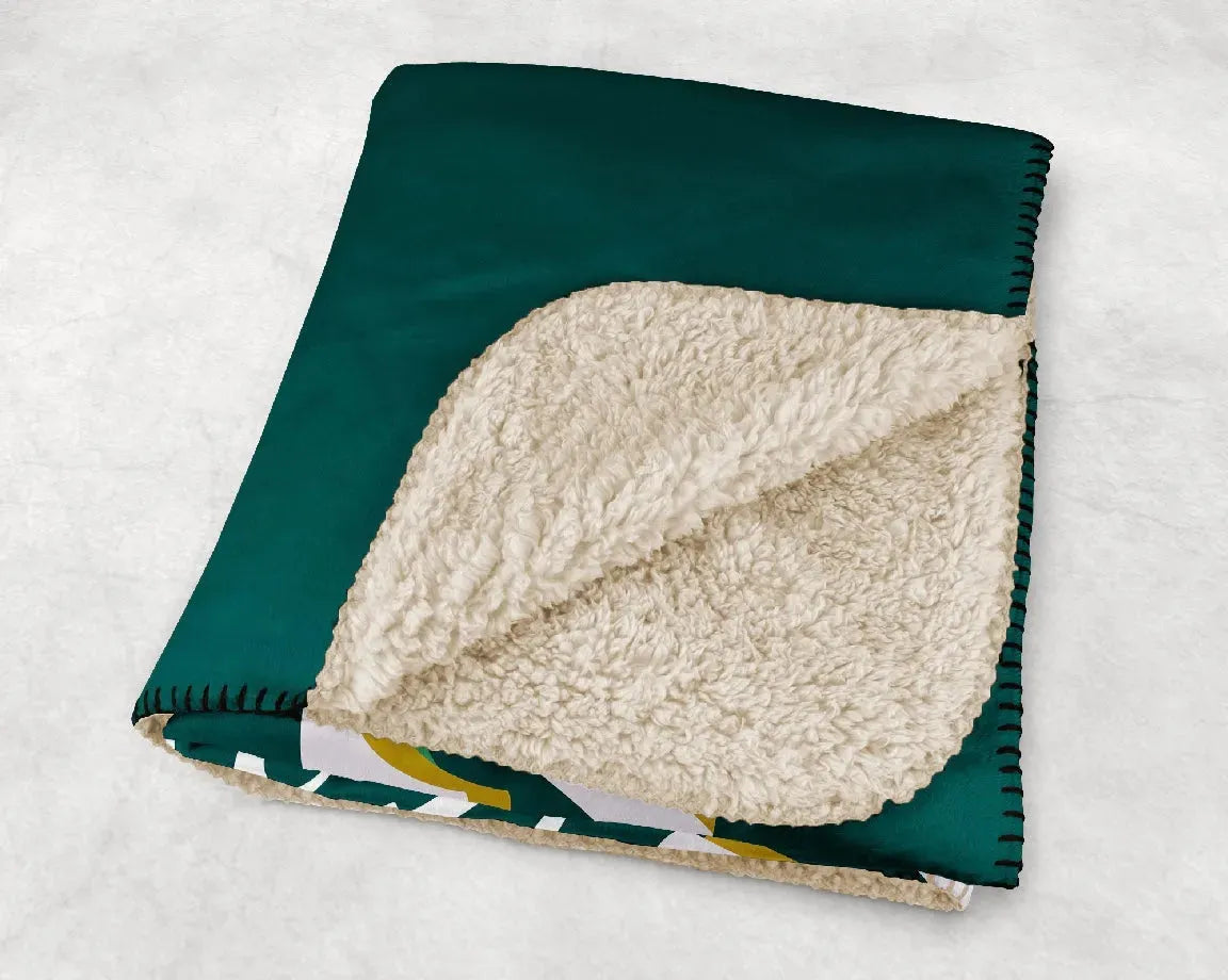 Alpha Tau Sherpa XL 60x80 Sherpa Throw Blanket - Retro Throw Blankets