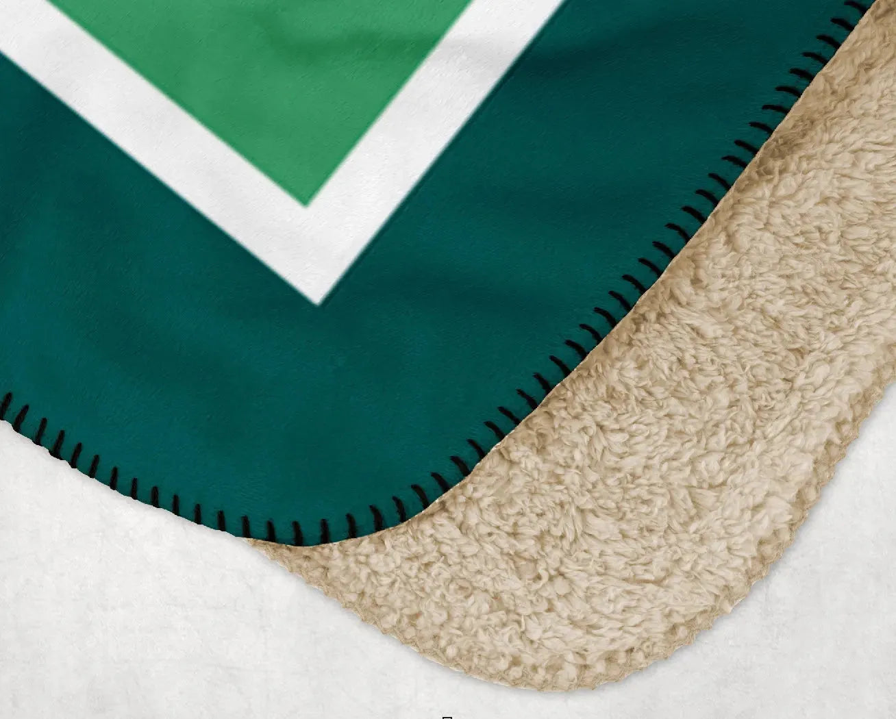 Alpha Sigma Tau XL 60x80 Sherpa Throw Blanket - Geo Throw Blankets